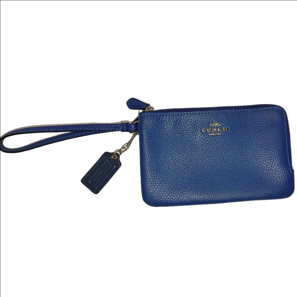 Coach Sadie Pebbled Leather Wristlet